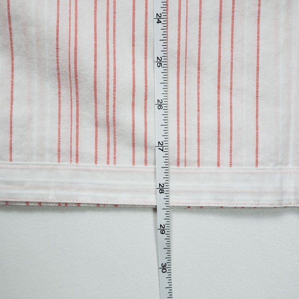 UNTUCKit Women Durfort Popover Tunic 100% Cotton White & Highlighter Pink Stripe - Picture 7 of 16